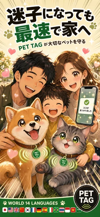 迷子になっても最速で家へ — PET TAGアプリ