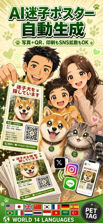 AI迷子ポスター自動生成